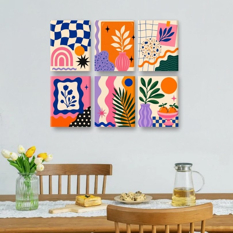 6 Mini Paintings | Bold & Blooming Set