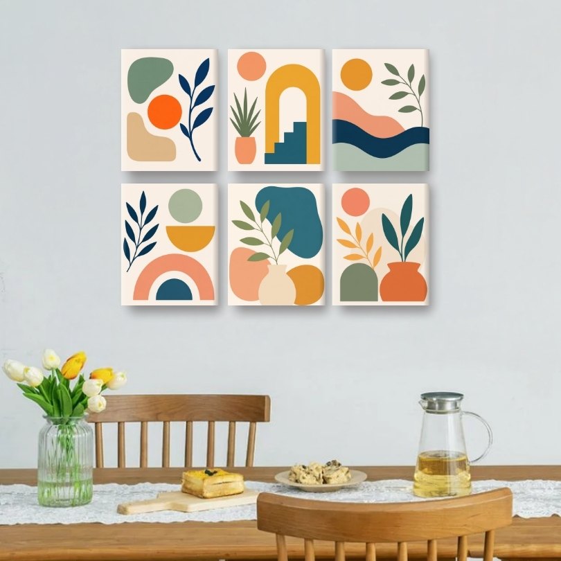 6 Mini Paintings | Boho Landscapes Set