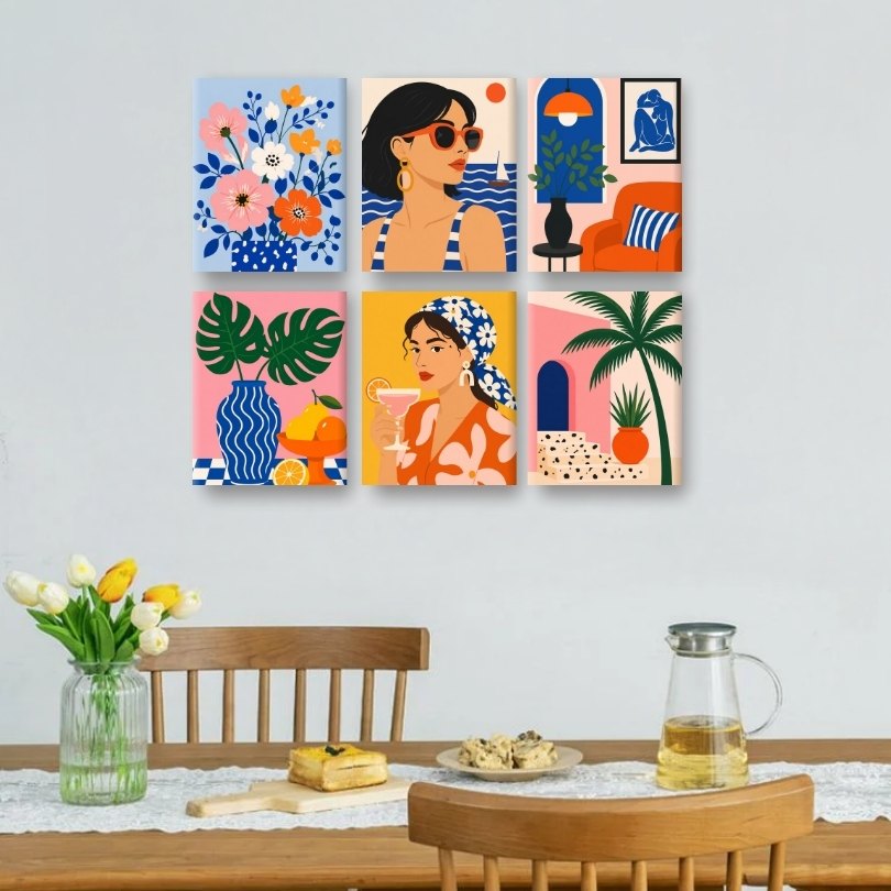 6 Mini Paintings | Sun-Kissed Set