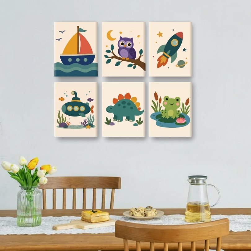 6 Mini Paintings | Little Adventurers Set