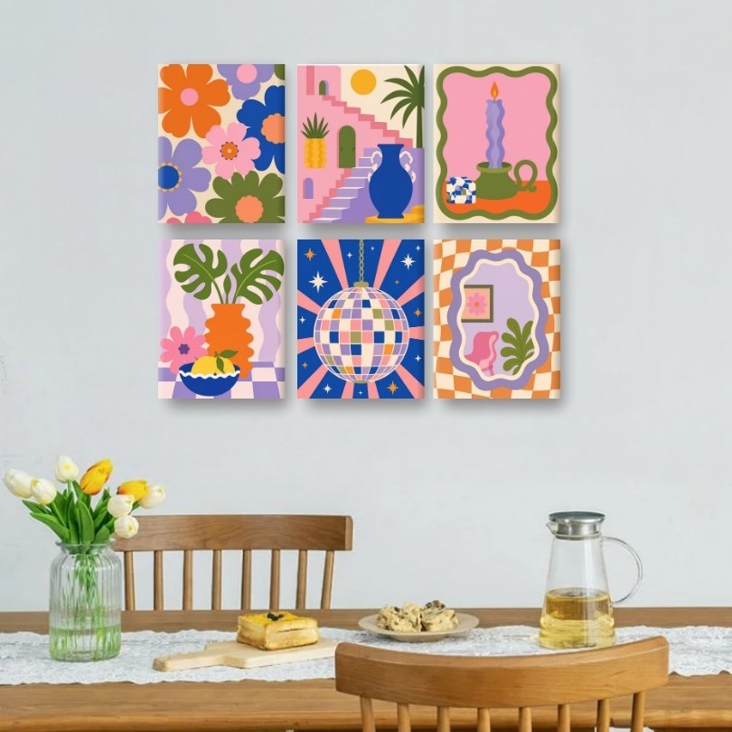 6 Mini Paintings | Disco Dreams Set