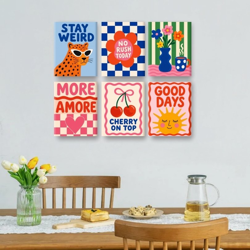 6 Mini Paintings | Cherry on Top Set