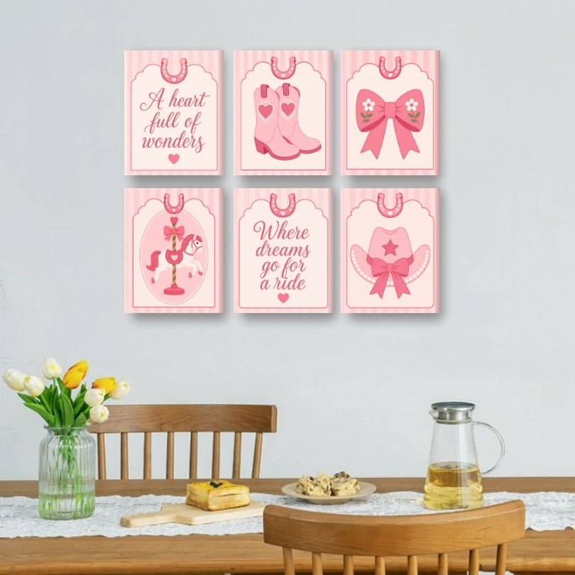 6 Mini Paintings | Cowgirl Set