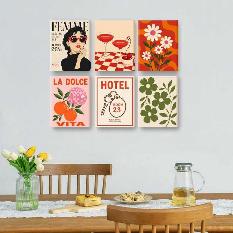 6 Mini Paintings | Joie de Vivre Set