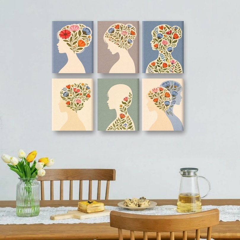 6 Mini Paintings | Flower Mind Set