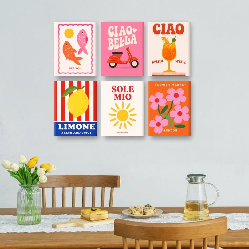 6 Mini Paintings | Ciao Bella Set