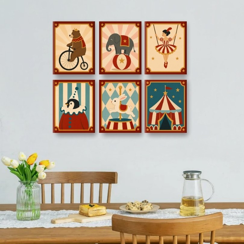 6 Mini Paintings | Circus Set