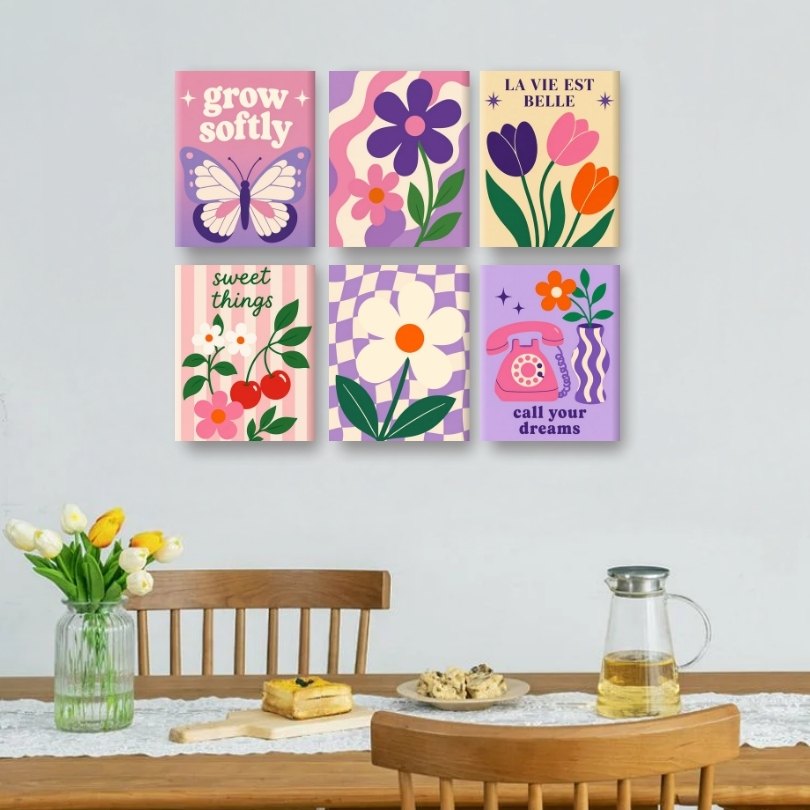 6 Mini Paintings | Blooming Dreams Set