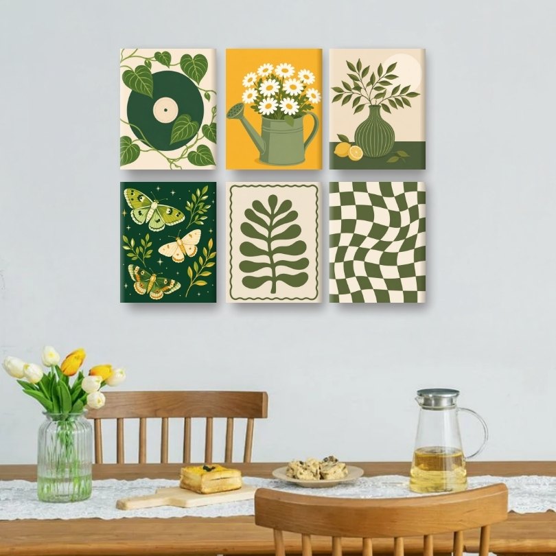 6 Mini Paintings | Moonlit Garden Set