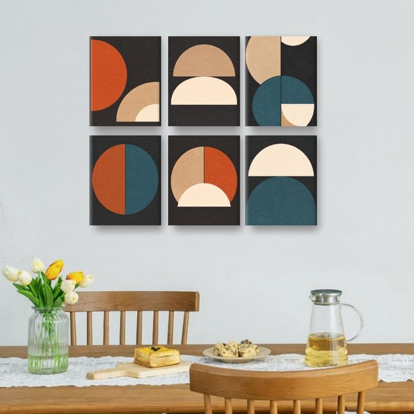 6 Mini Paintings | Modern Shapes Set