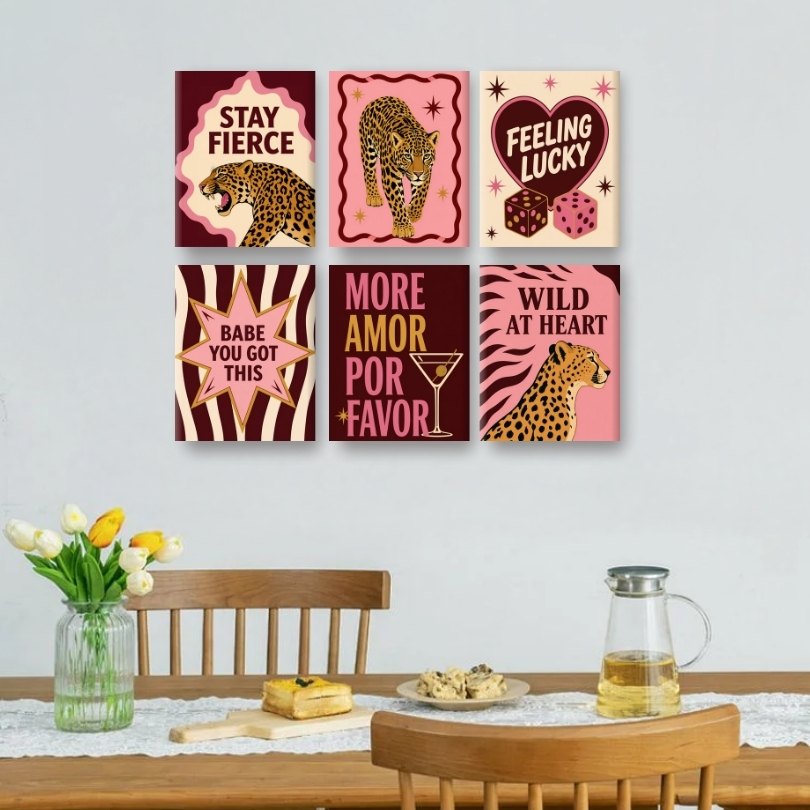 6 Mini Paintings | Stay Fierce Set