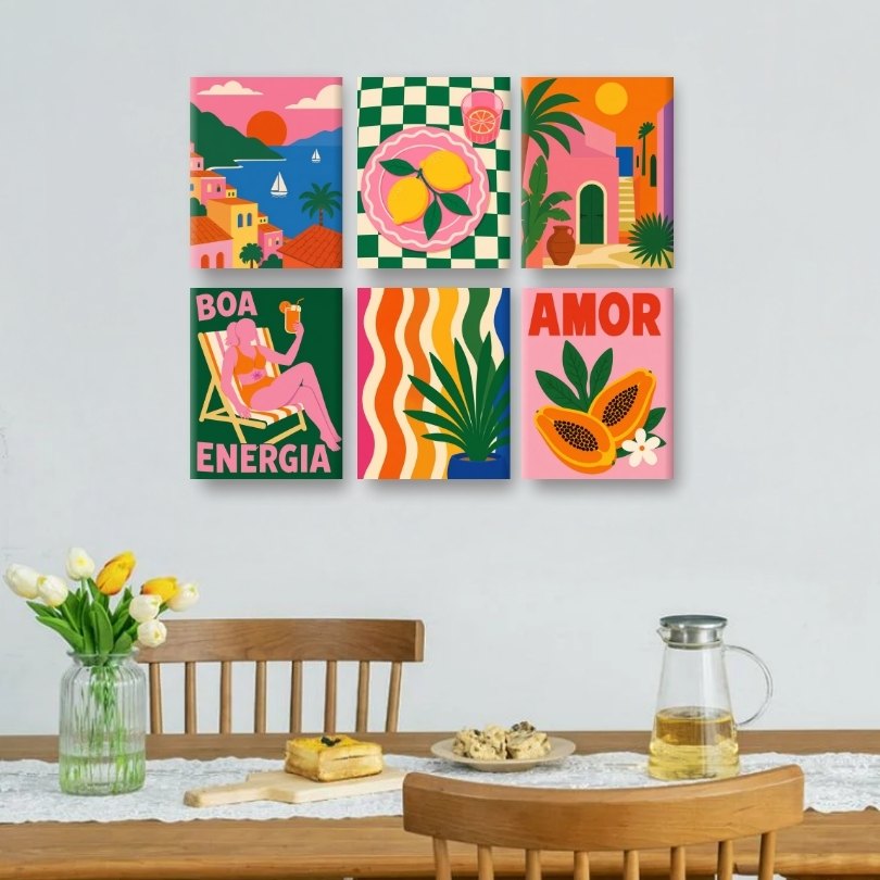 6 Mini Paintings | Riviera Dreams Set
