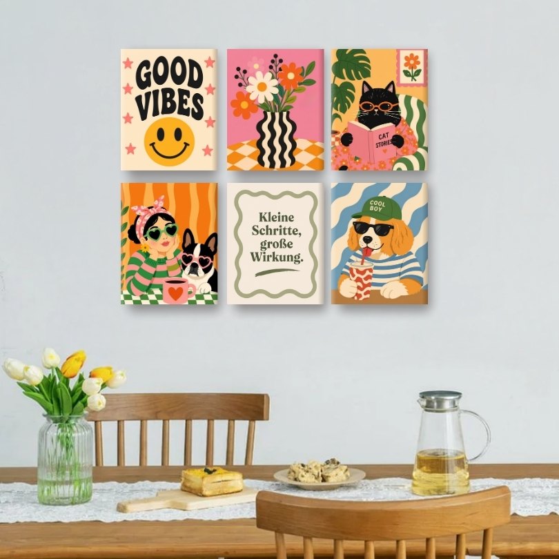 6 Mini Paintings | Animal Stories Set