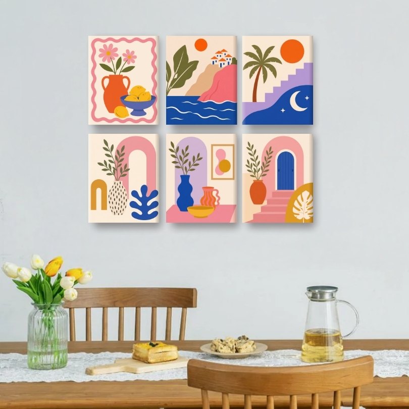 6 Mini Paintings | Pink Arches Set