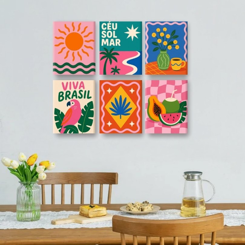 6 Mini Paintings | Viva Brasil Set