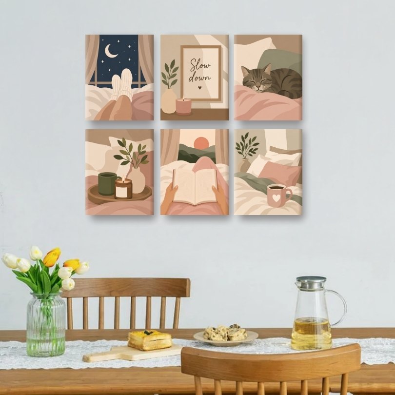 6 Mini Paintings | Home Comfort Set