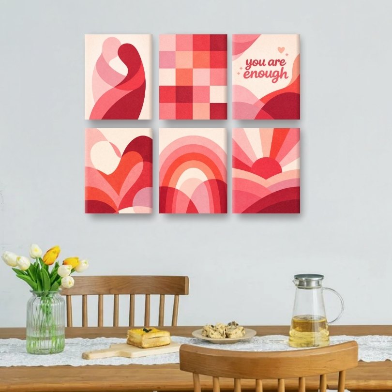 6 Mini Paintings | Sweet Love Set