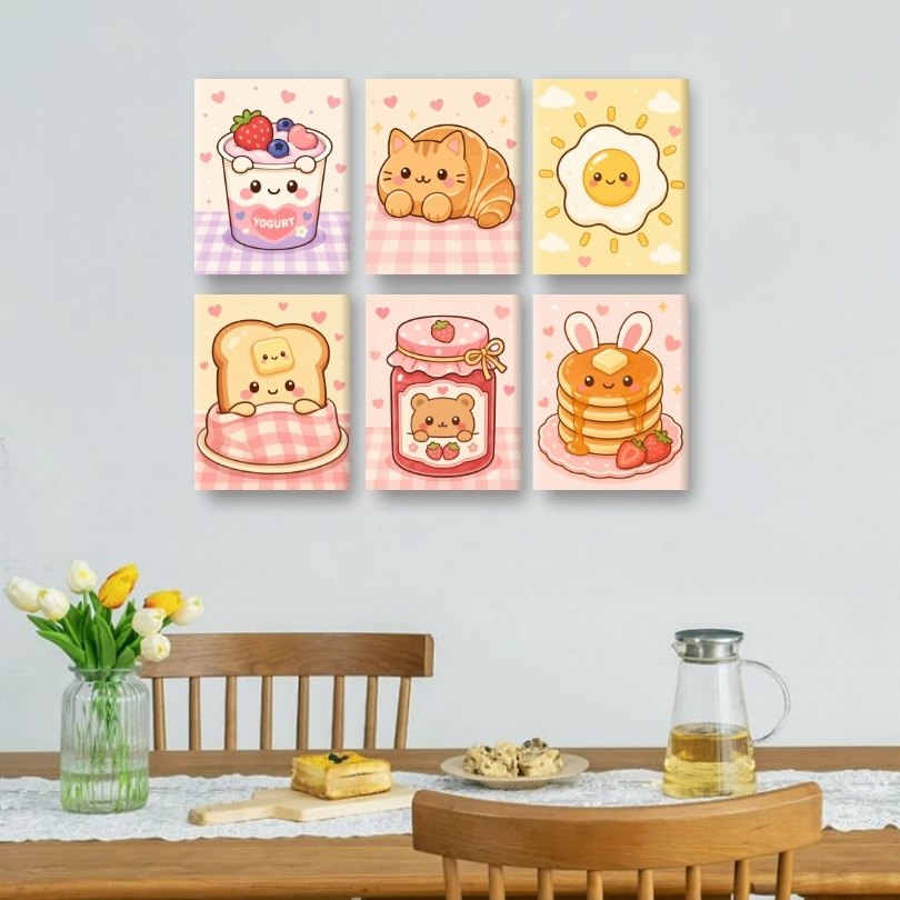 6 Mini Paintings | Kawaii Sweets Set