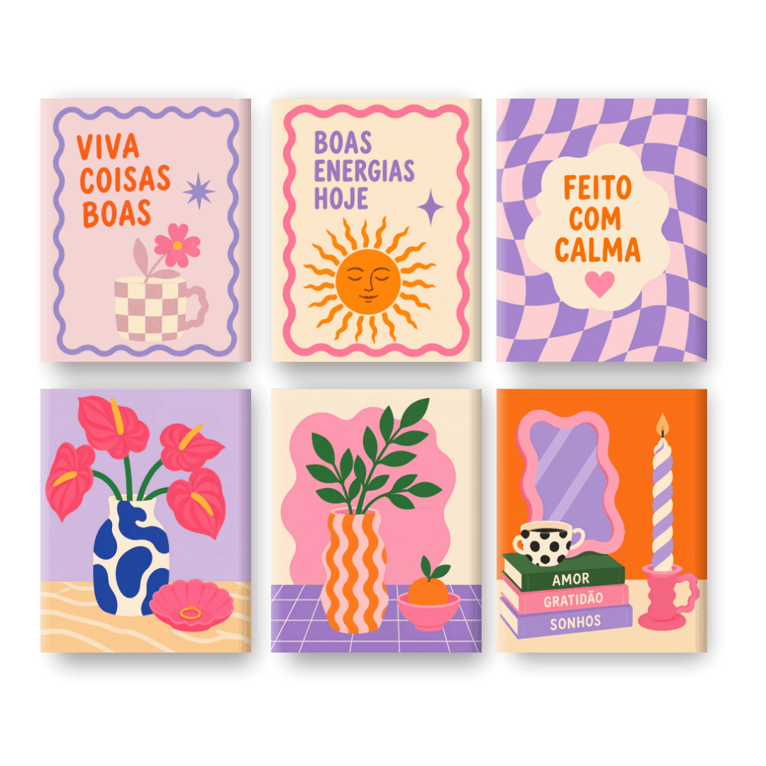 6 Mini Paintings | Boas Vibes Set