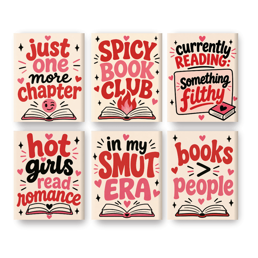 6 Mini Paintings | Spicy Book Club Set