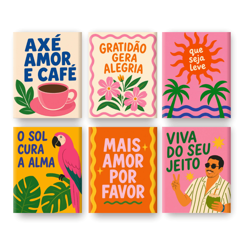 6 Mini Paintings | Boa Vida Set