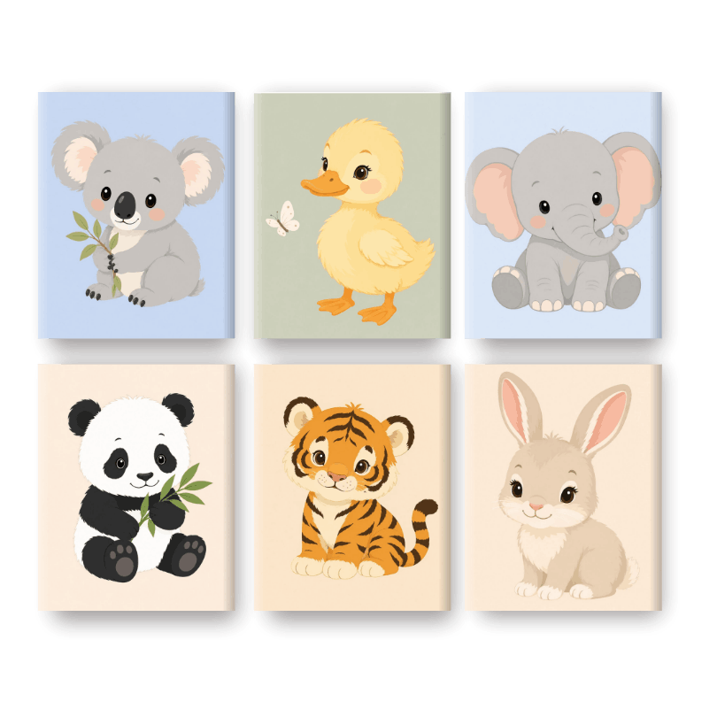 6 Mini Paintings | Little Cuties Set