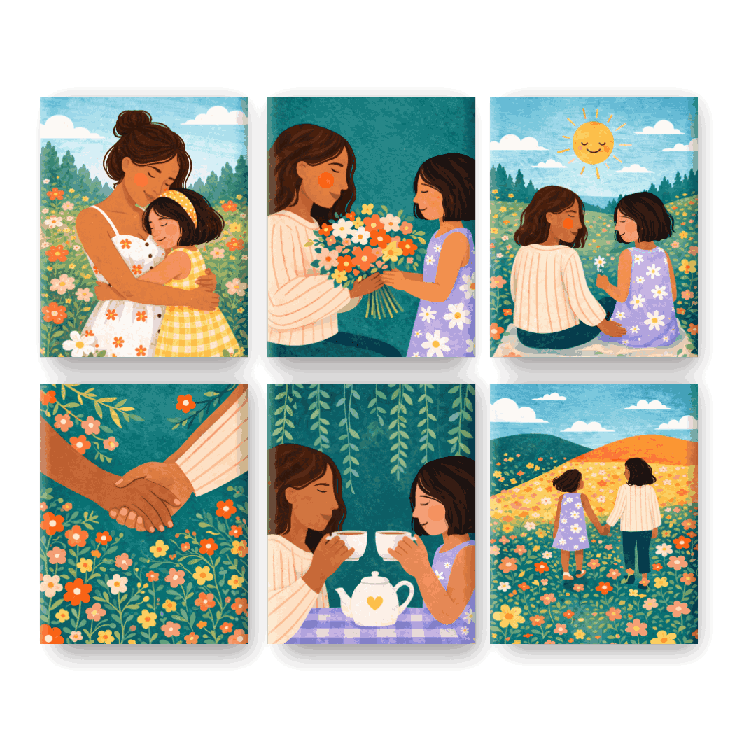 6 Mini Paintings | Moments Together Set