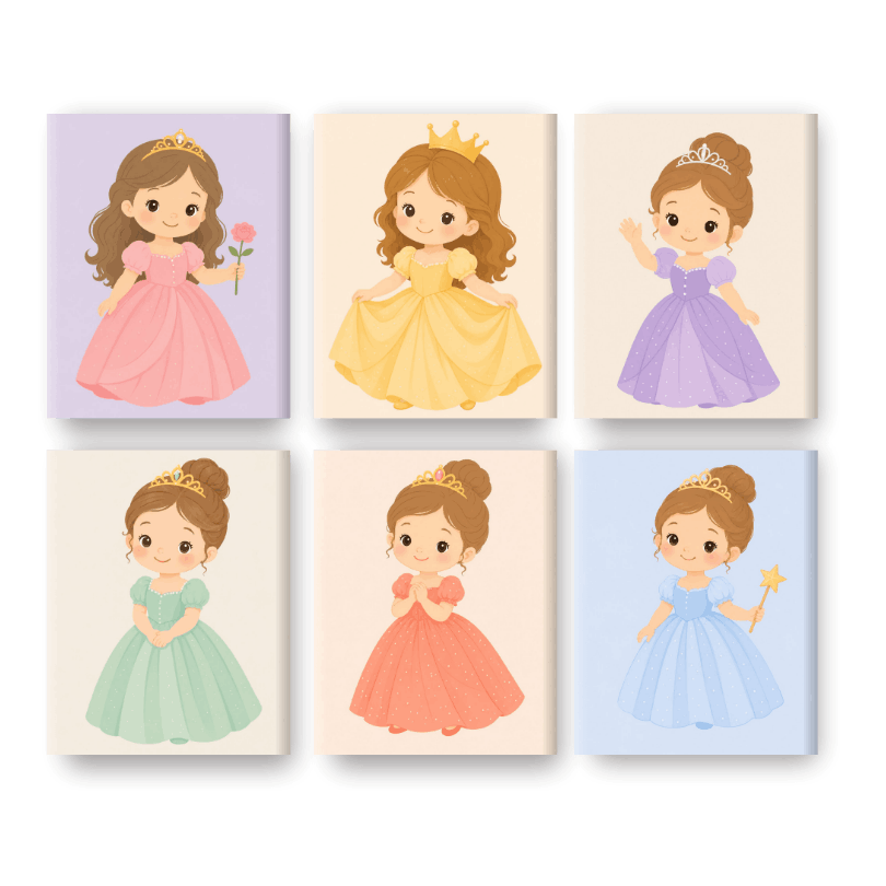 6 Mini Paintings | Little Princess Set