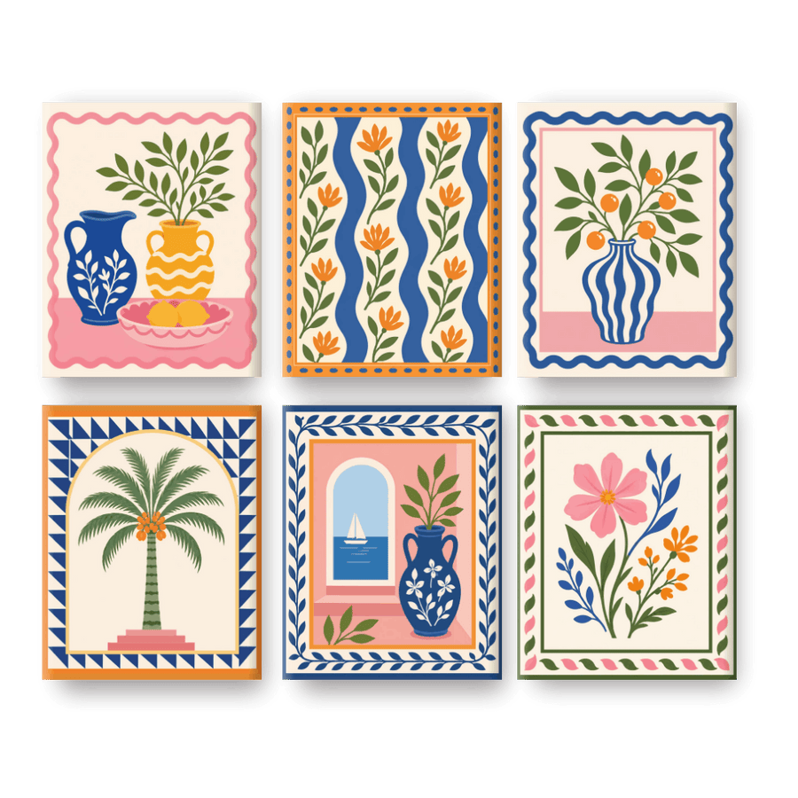 6 Mini Paintings | Sunny Still Life Set