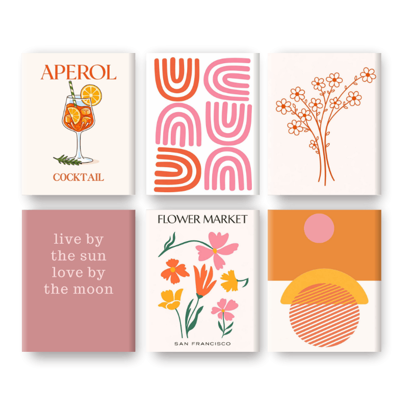 6 Mini Paintings | Bloom & Shine Set