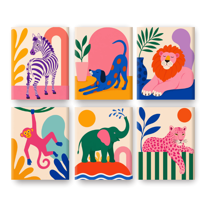 6 Mini Paintings | Wild & Bold Set