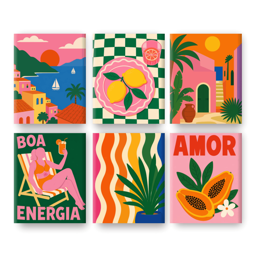 6 Mini Paintings | Riviera Dreams Set