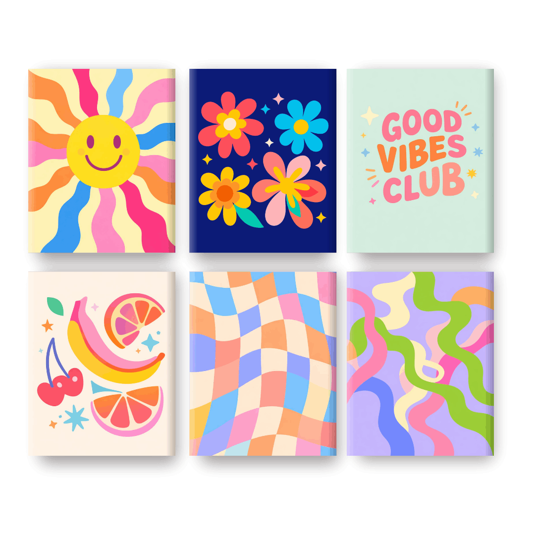 6 Mini Paintings | Smiley Sunshine Set