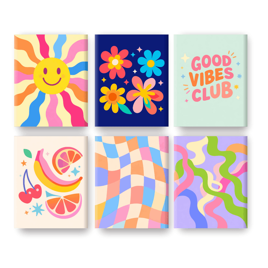 6 Mini Paintings | Smiley Sunshine Set