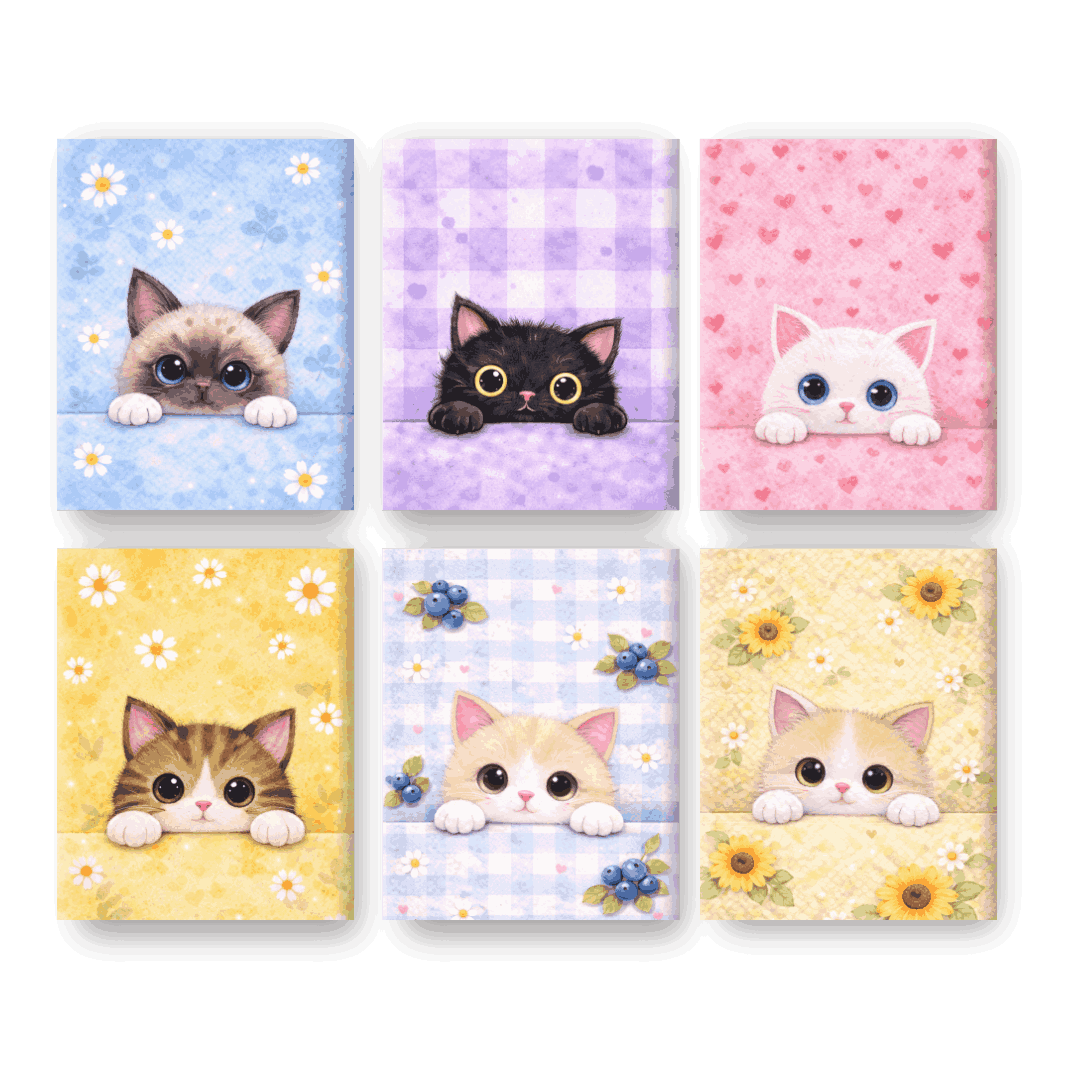 6 Mini Paintings | Curious Kittens Set