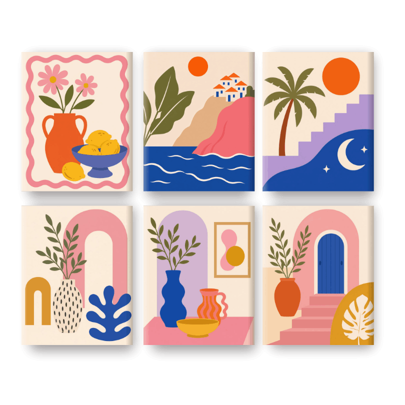 6 Mini Paintings | Pink Arches Set