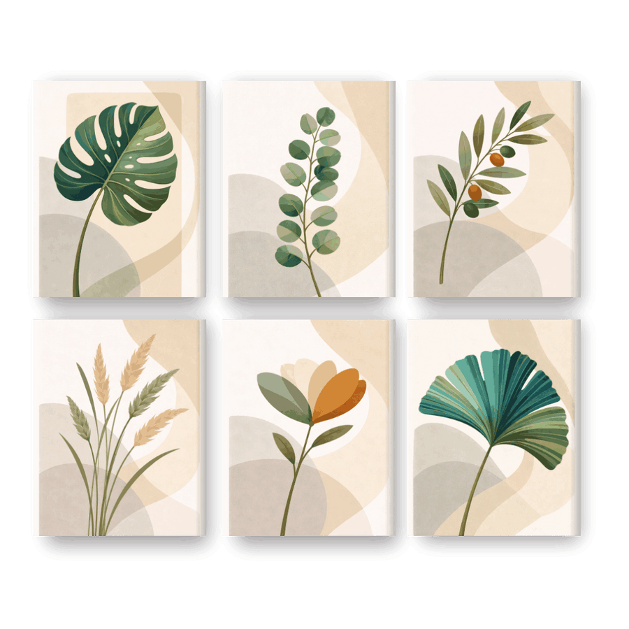 6 Mini Paintings | Botanical Set