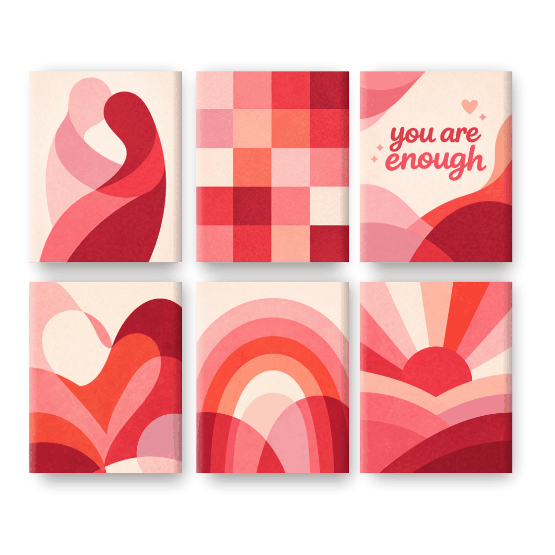 6 Mini Paintings | Sweet Love Set