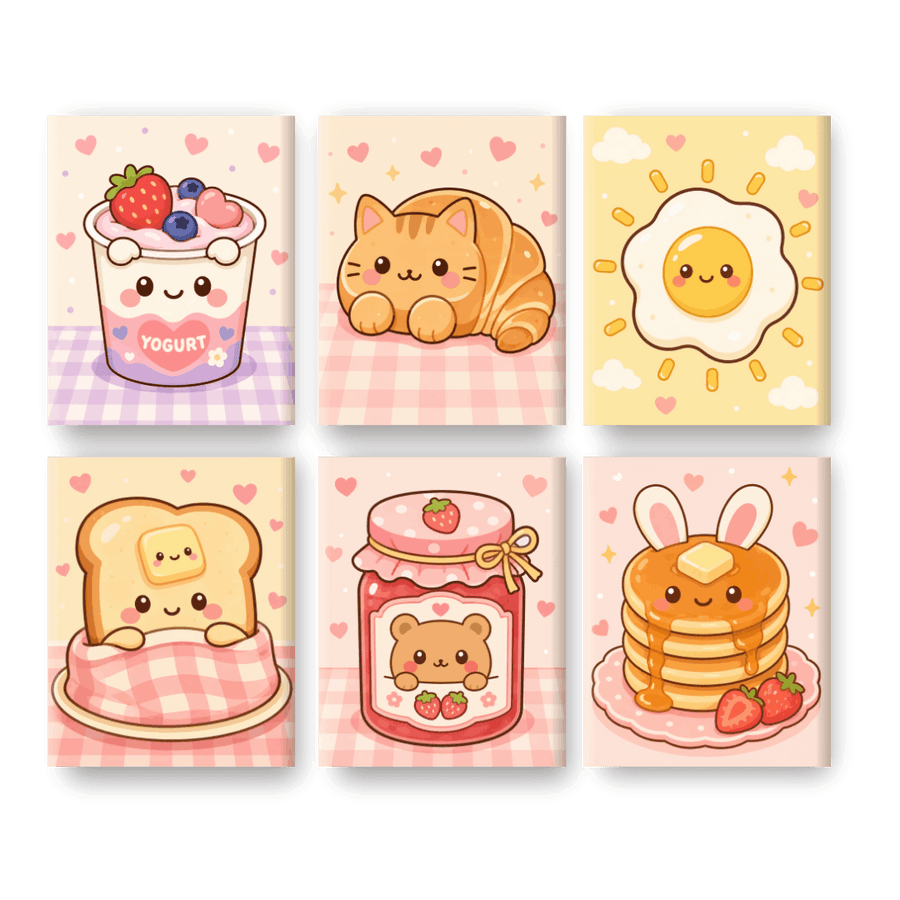 6 Mini Paintings | Kawaii Sweets Set