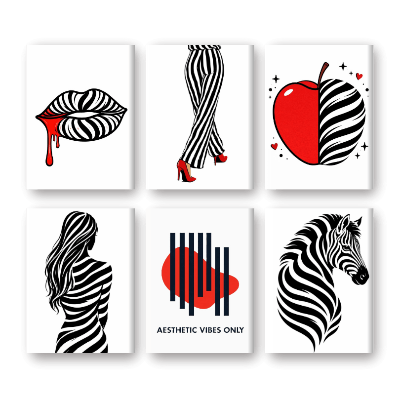 6 Mini Paintings | Aesthetic Vibes Set