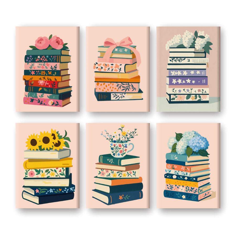 6 Mini Paintings | Colorful Books Set