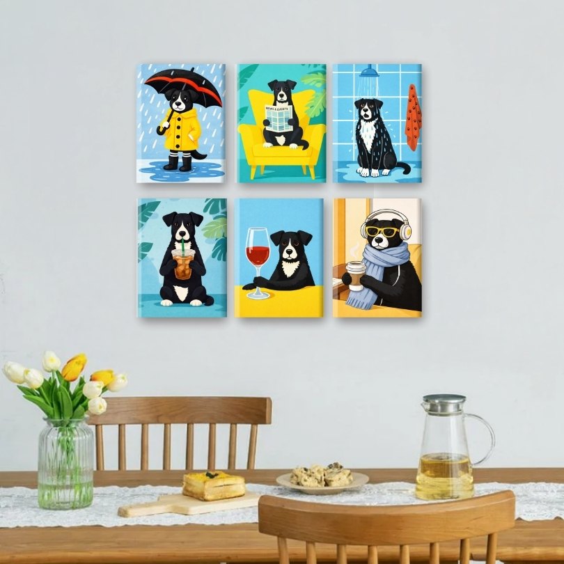 6 Mini Paintings | Dog Moments Set