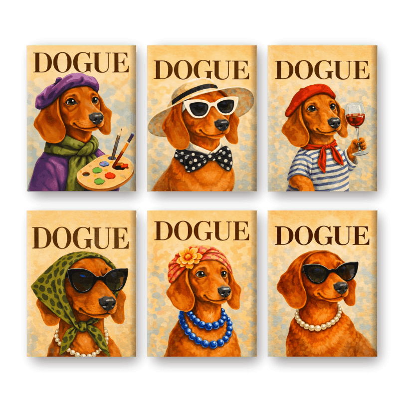 6 Mini Paintings | Dogue Set