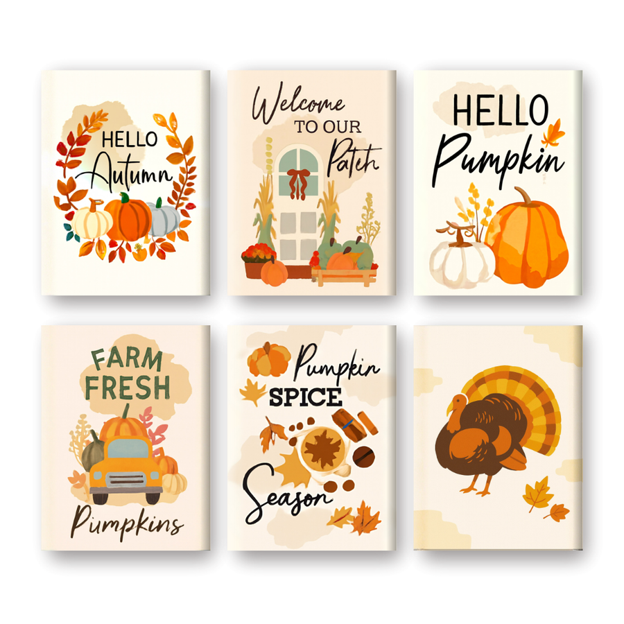 6 Mini Paintings | Hello Pumpkin Set