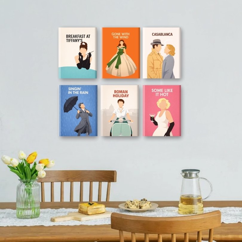 6 Mini Paintings | Iconic Movies Set