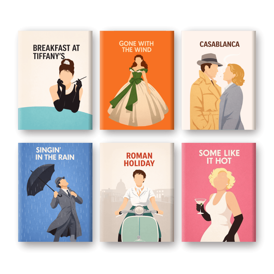 6 Mini Paintings | Iconic Movies Set