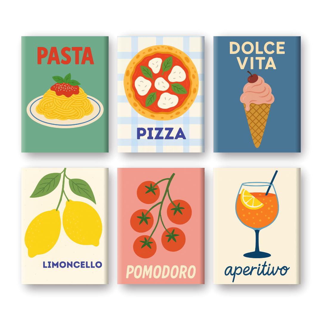 6 Mini Paintings | Italian Aperitivo Set