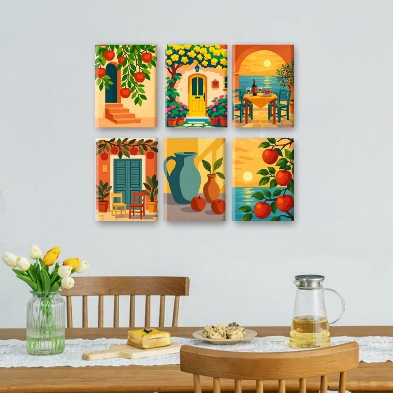 6 Mini Paintings | Italian Moments Set