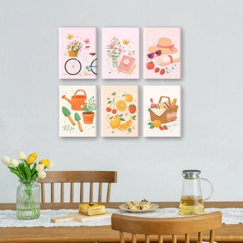 6 Mini Paintings | Spring Vibes Set