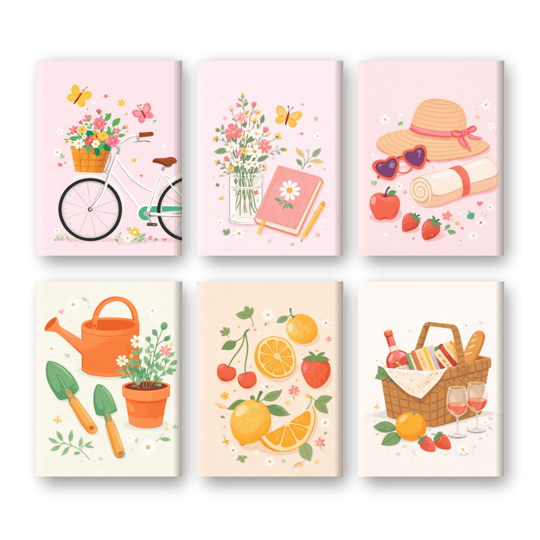 6 Mini Paintings | Spring Vibes Set